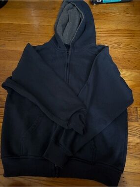 Kids Navy Full-Zip Hoodie Jacket